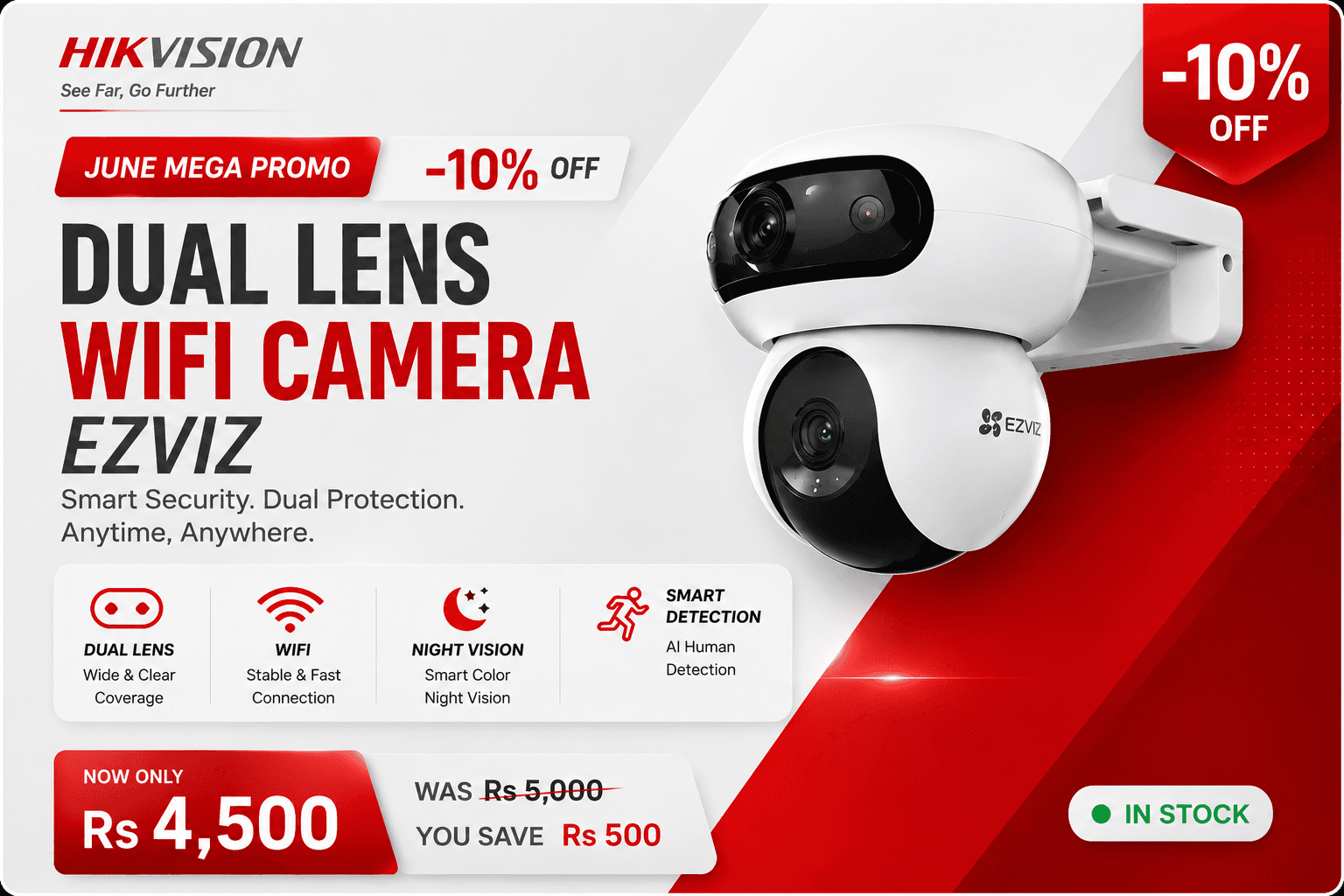 Dual Lens WiFi Camera H90